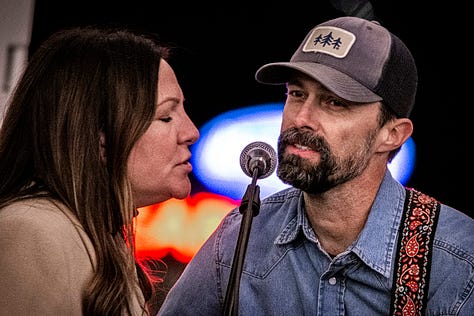 Jason Archer performs with his wife, Rachel / all photos by author