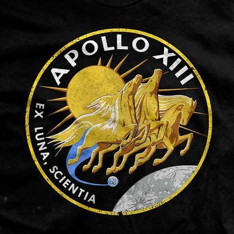 Ranger Up Apollo 13 Mission Ex Luna Scientia Patch T-Shirt