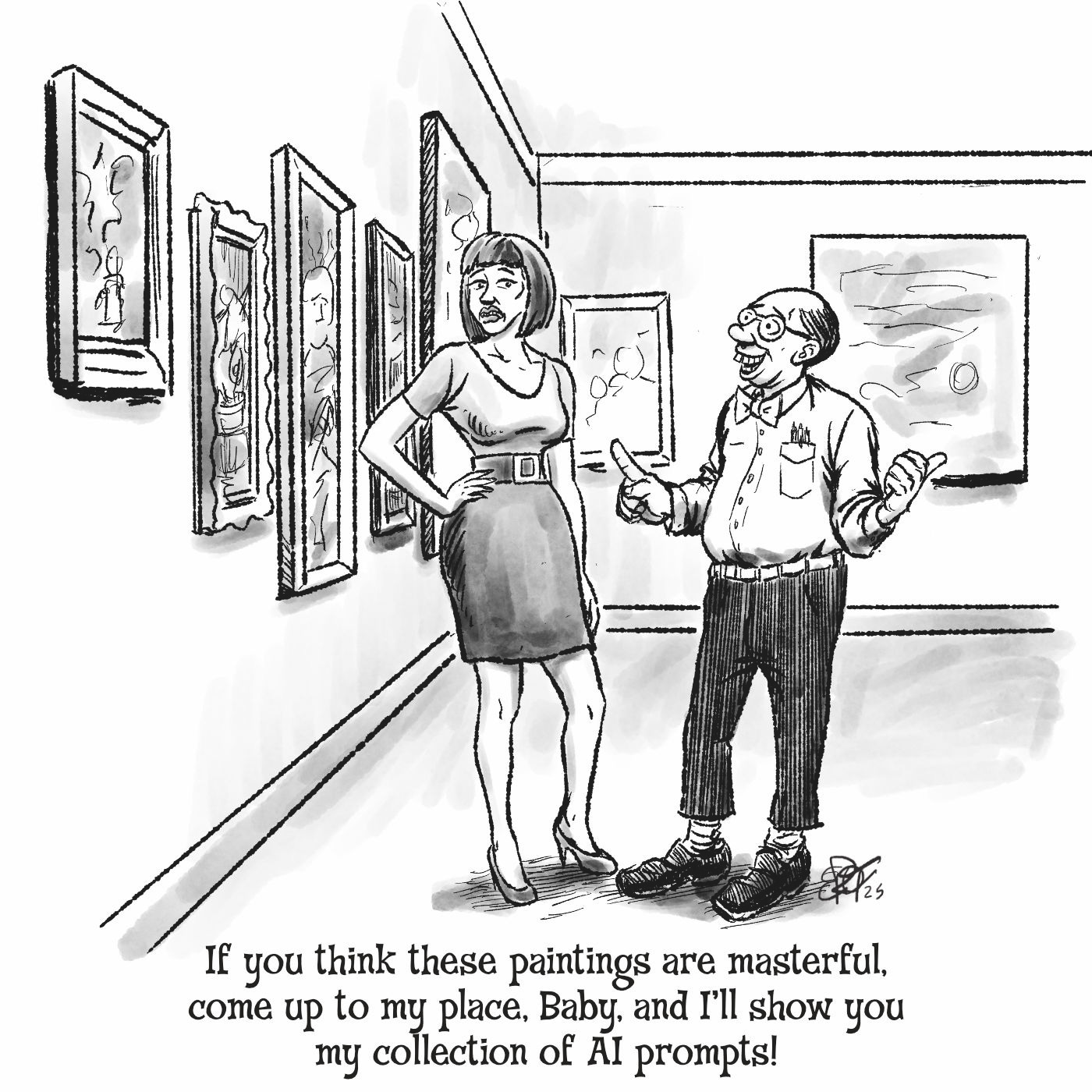 Prompt Pickup Lines Cartoon by E.R. Flynn