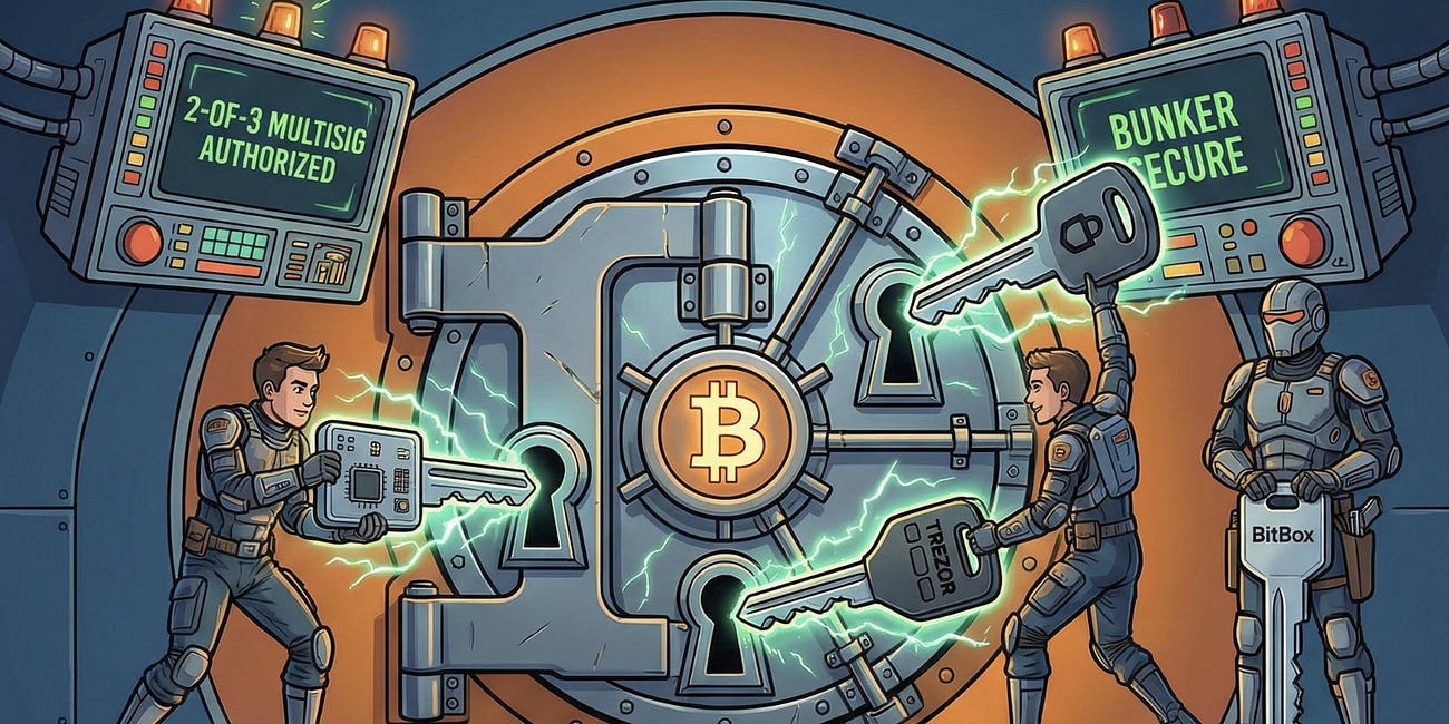 The Nuclear Codes: Building Your 2-of-3 Multisig Bunker for your Bitcoin.