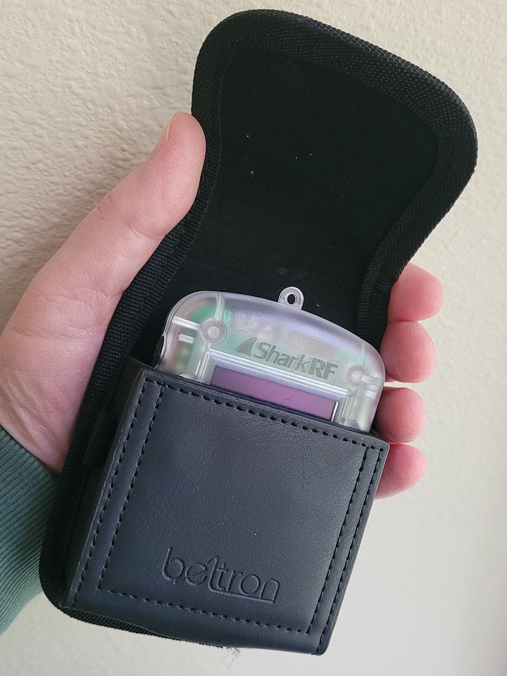 Leather belt case for m1ke transceiver