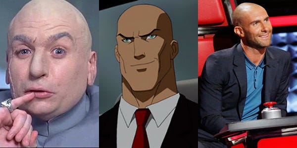 adam levine dr evil lex luther bald bulge 2015 voice adam levine dr evil lex luther bald bulge 2015 voice