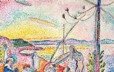 Une peinture pointilliste de Matisse Une peinture pointilliste de Matisse