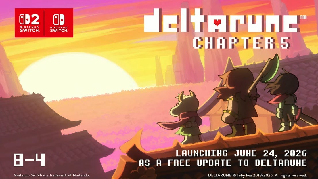 Deltarune Chapter 5 out on Nintendo Switch 2 and Switch this month