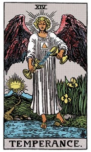 Temperance from the Rider Waite Smith tarot Temperance from the Rider Waite Smith tarot