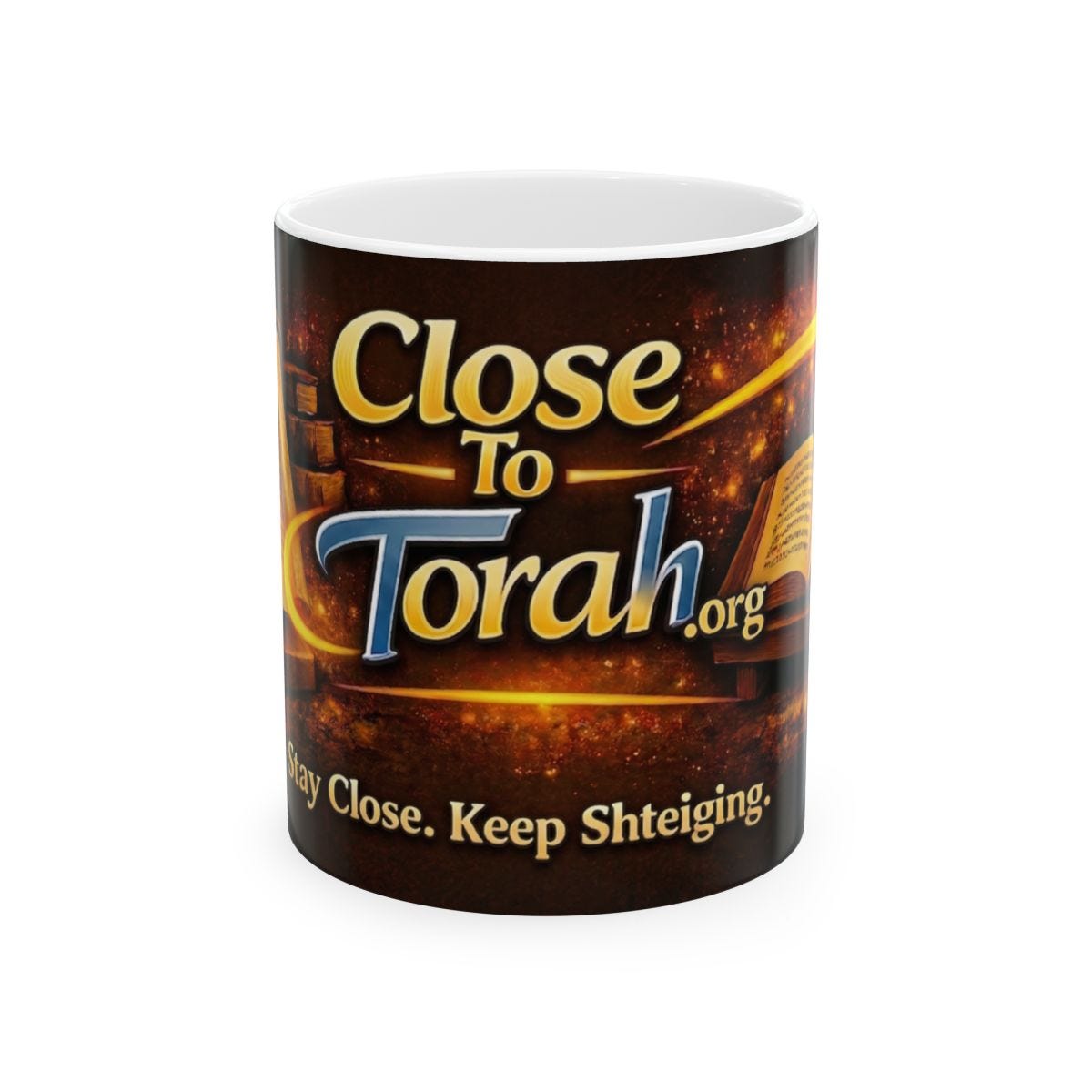 Close To Torah logo Ceramic Mug | Jewish Torah Study, Shteiging Design