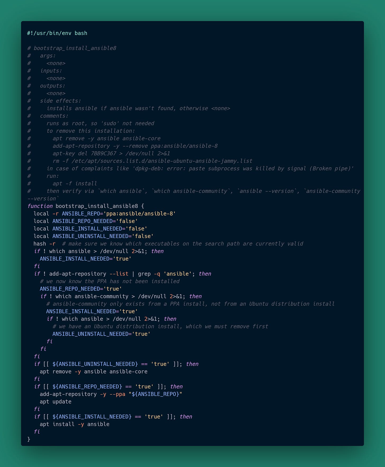 script for ansible update function script for ansible update function