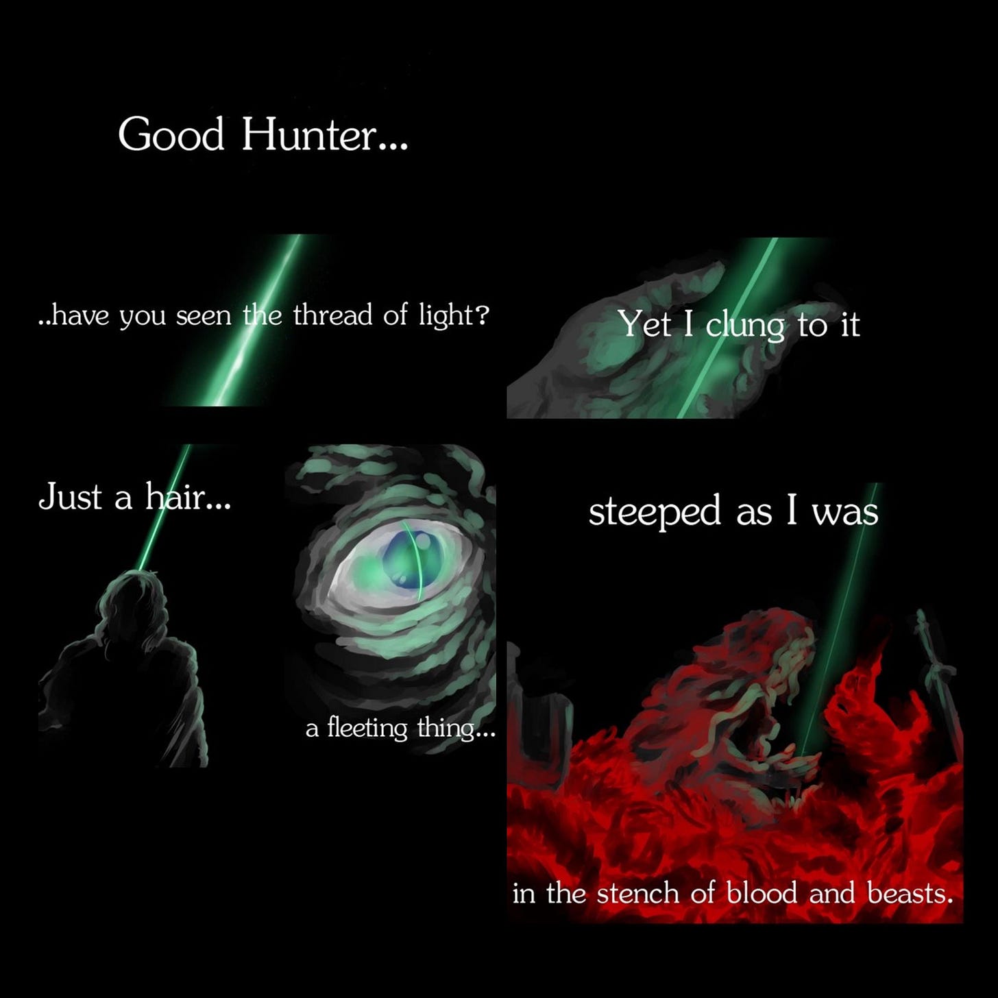 Some of my favorite Bloodborne art that I've found. Don't know that artist.  If anyone does, please credit them. : r/bloodborne