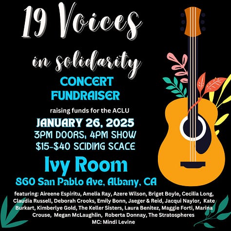 People's March; Ani Difranco documentary screening; 19 Voices in Solidarity concert.