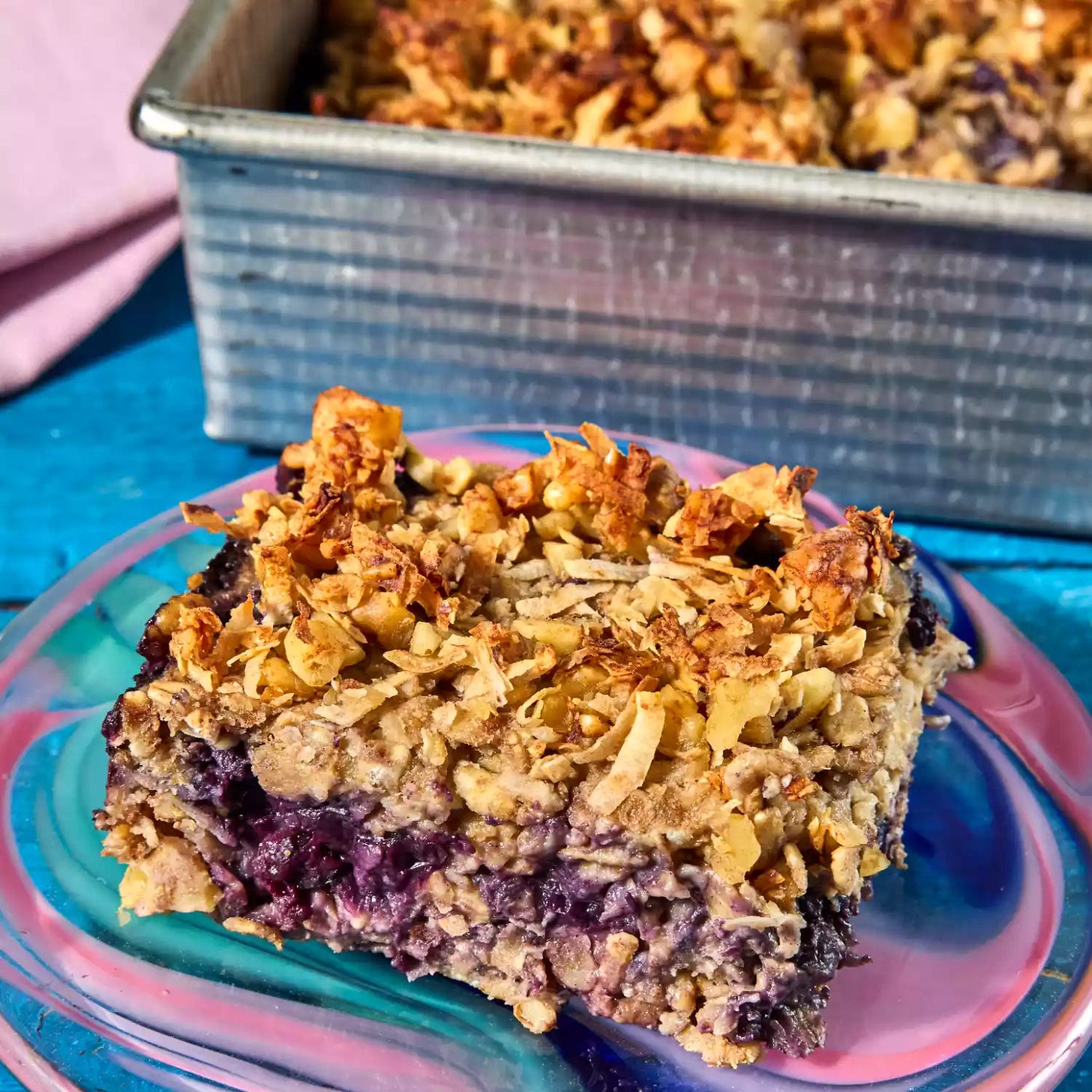 an image of the Blueberry-Coconut-Walnut Baked Oatmeal