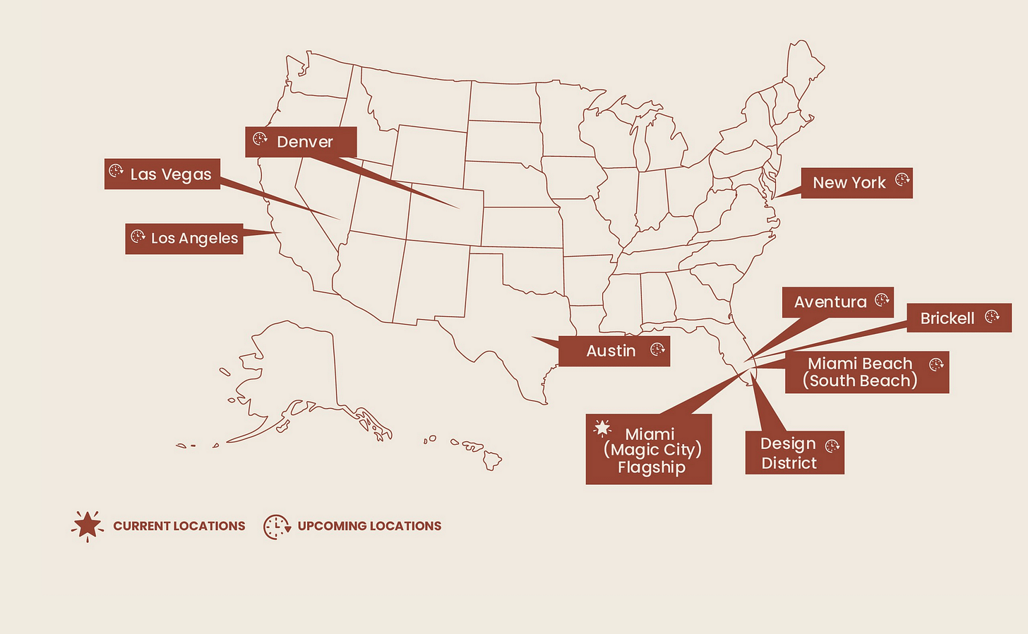 Future Ultra Padel Club locations around the U.S.