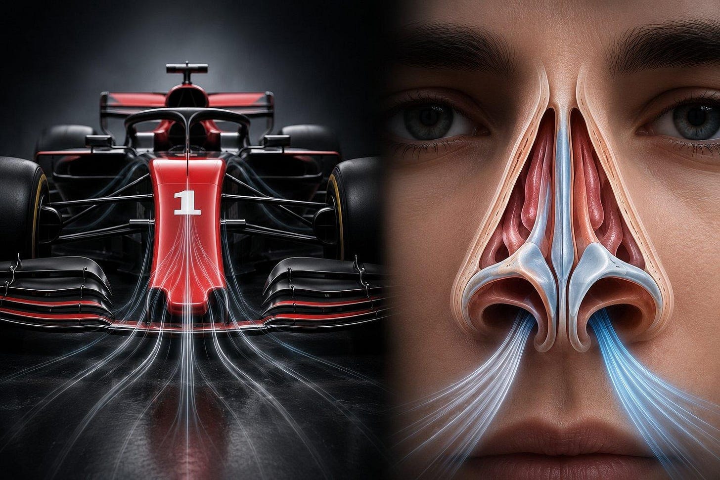 F1 car and nasal valve anatomy hero image