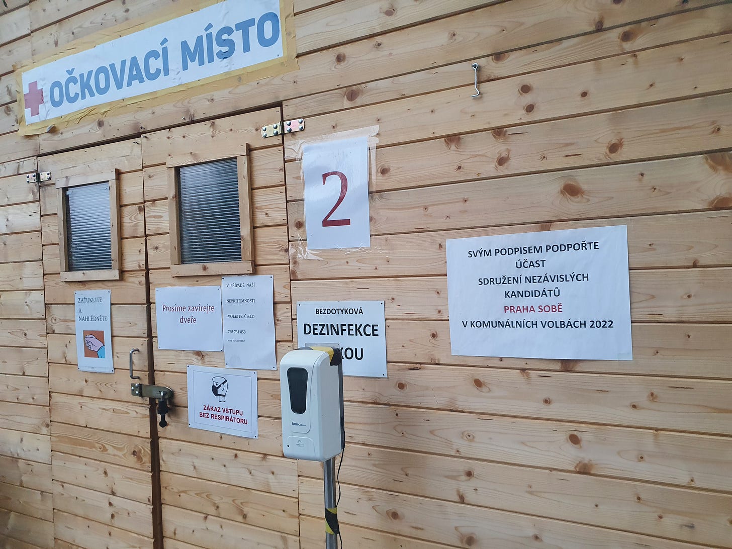 zavřené očkovací místo