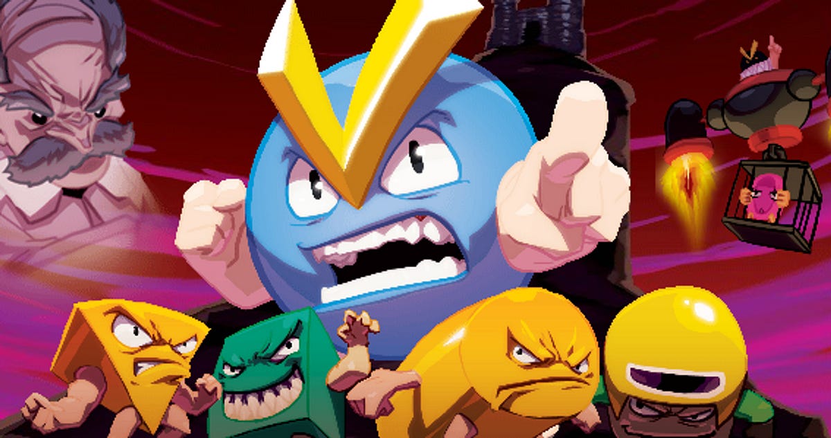 A stylized depiction of Lee Lee angrily pointing at the camera in Lee Lee’s Quest 2.