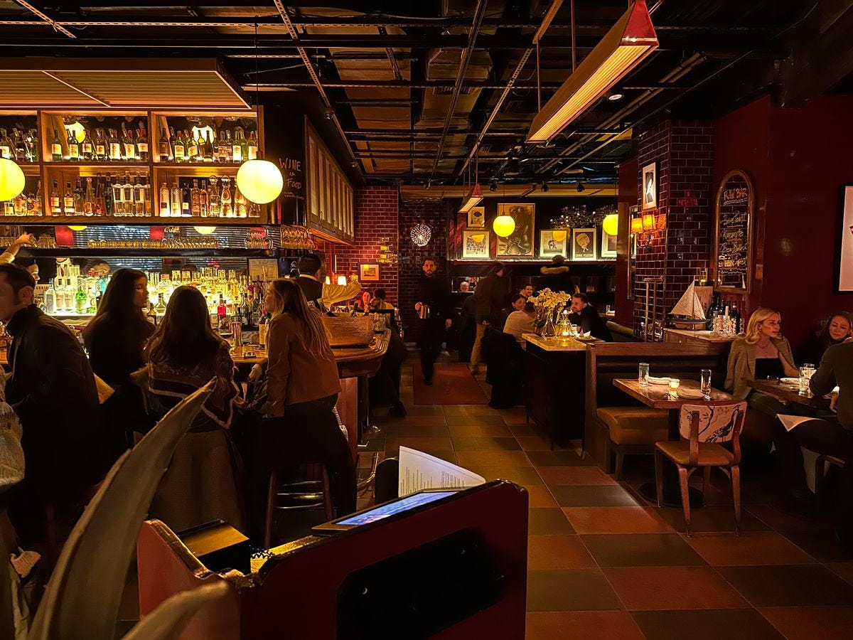 The bar at Bar Mercer. 