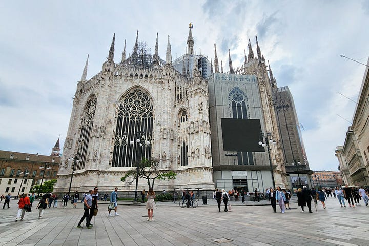 Exploring the center of Milan, Italy