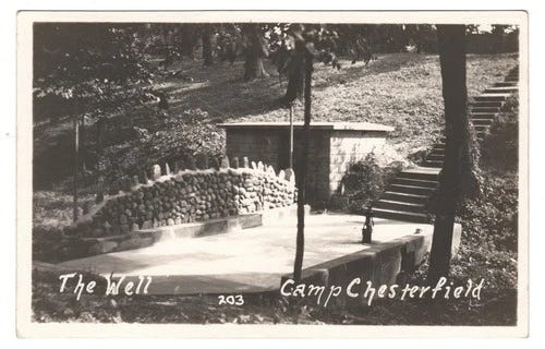 Postcard The Well Camp Chesterfield Indiana Madison County Spiritualist Center - Picture 1 of 2