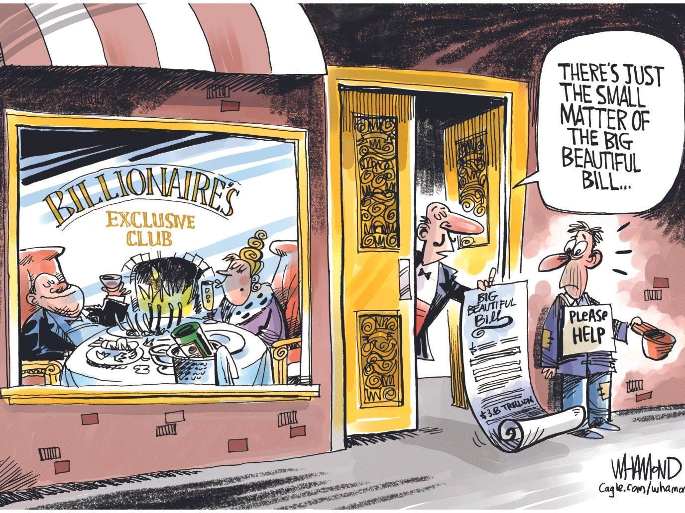 5 richly deserved political cartoons about tax breaks for billionaires |  The Week
