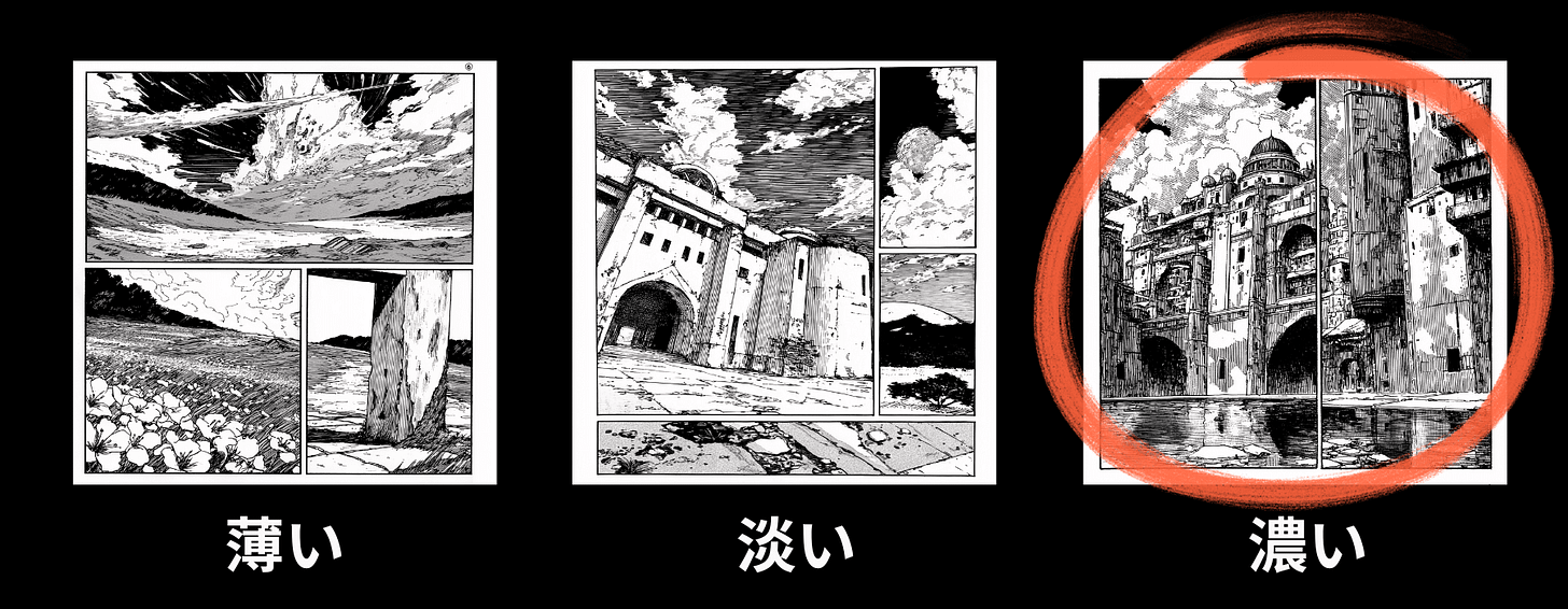 Visual intensity meter for the "Space" category in the Graphic Review of the manga “Fish and Water.” This image represents the koi level, signaling the highest point or high intensity/depth for this category. Visual intensity meter for the "Space" category in the Graphic Review of the manga “Fish and Water.” This image represents the koi level, signaling the highest point or high intensity/depth for this category.
