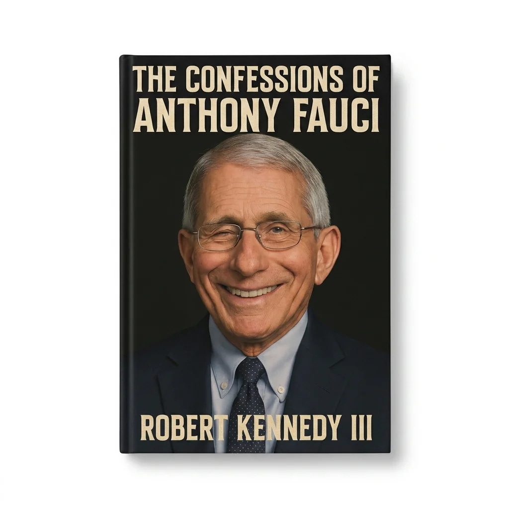 Cover of The Confessions of Anthony Fauci by Robert Kennedy III with a smiling Fauci portrait