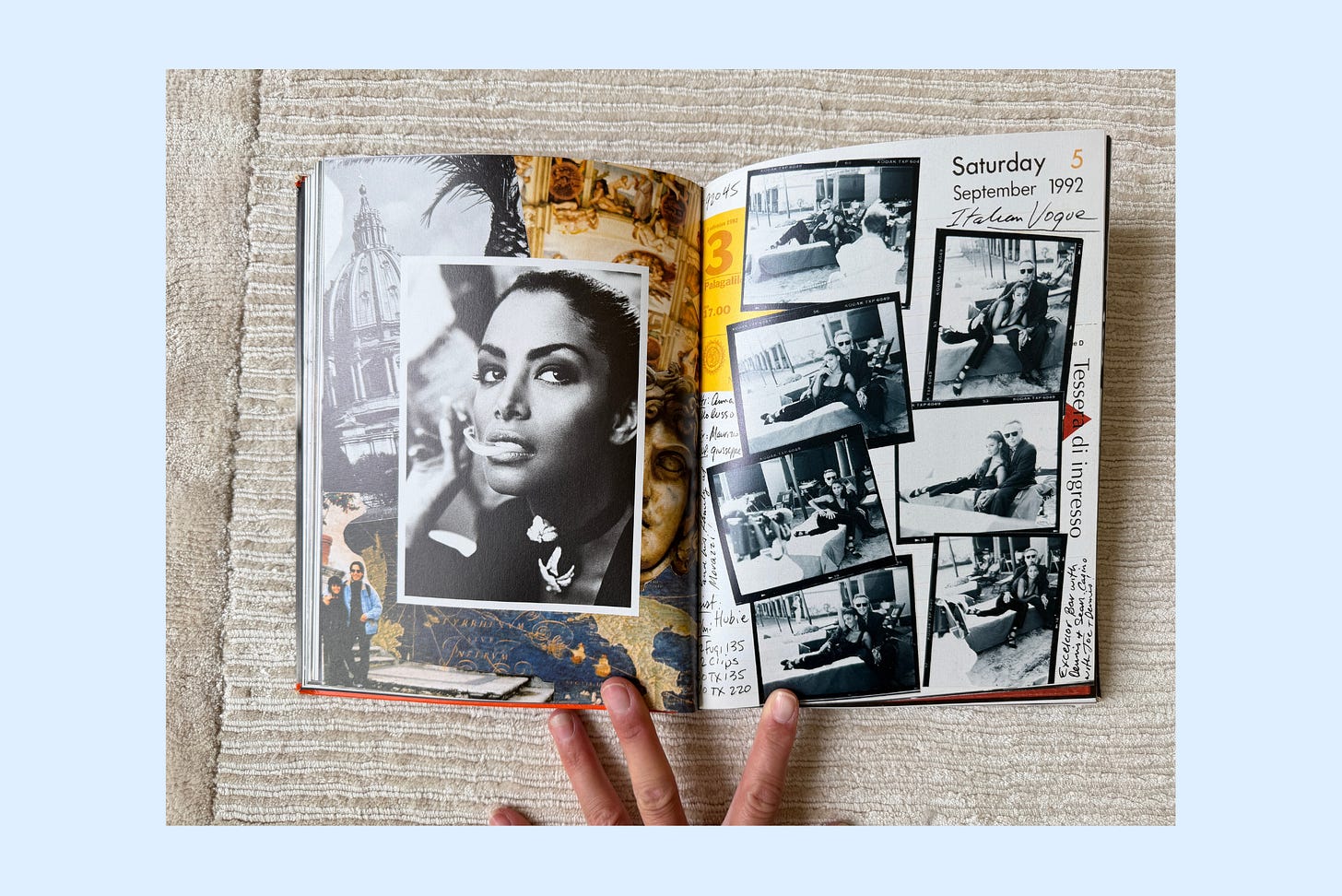 An inside-book look of A Private View.