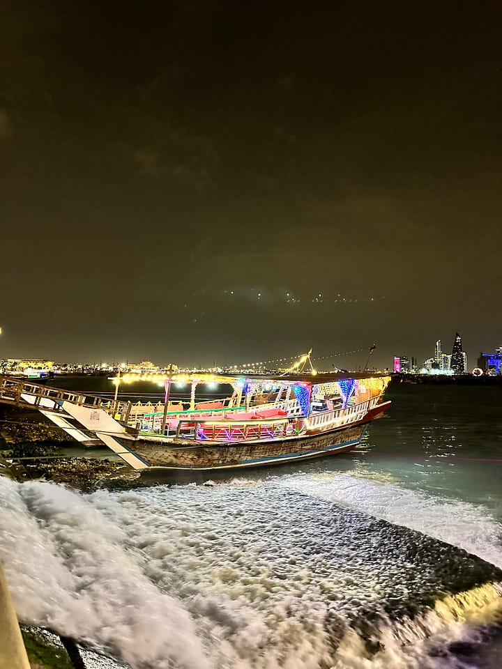 Dhow in the water in Doha