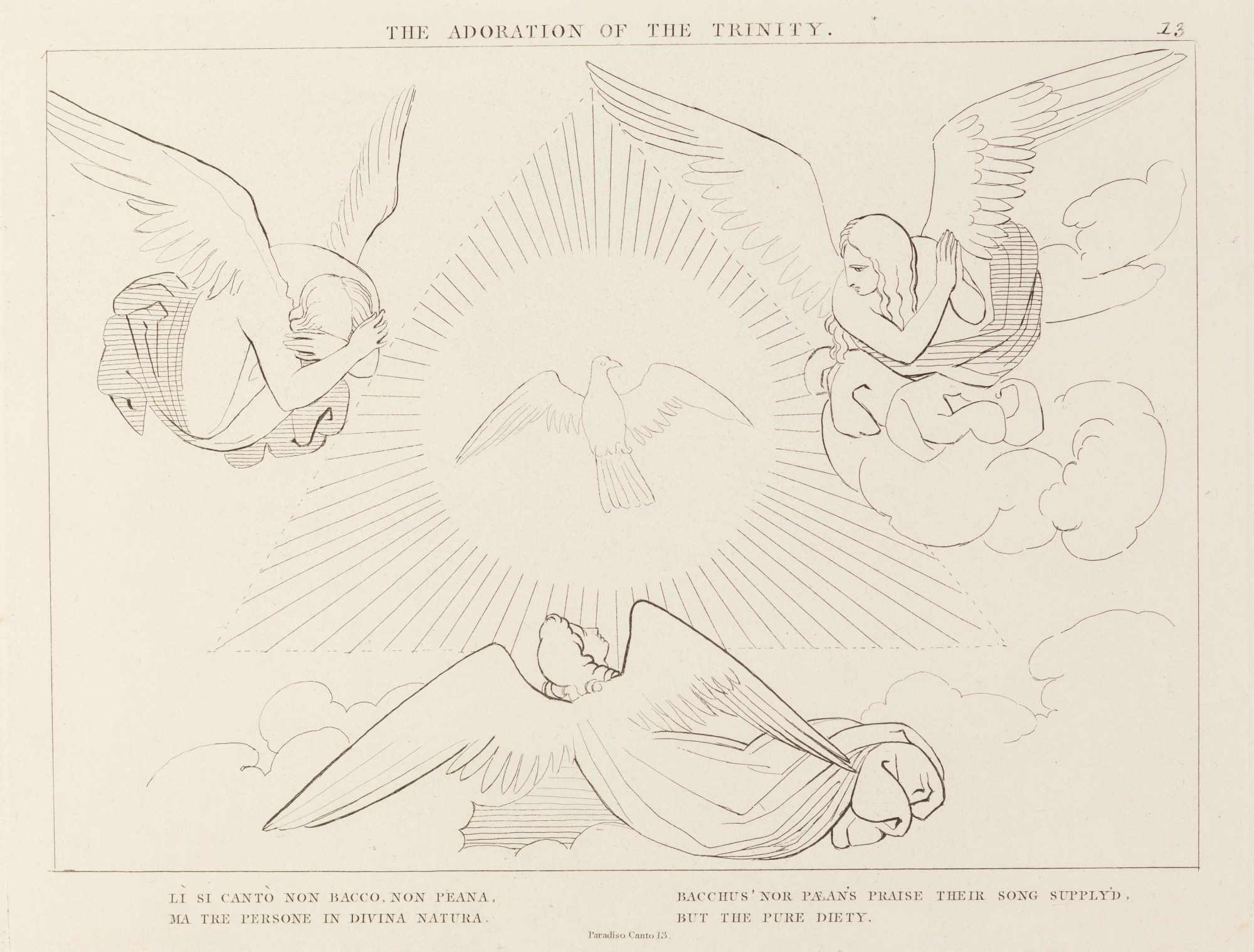 John Flaxman RA, 'The Adoration of the Trinity' (from The Divine Comedy, Paradise ) 