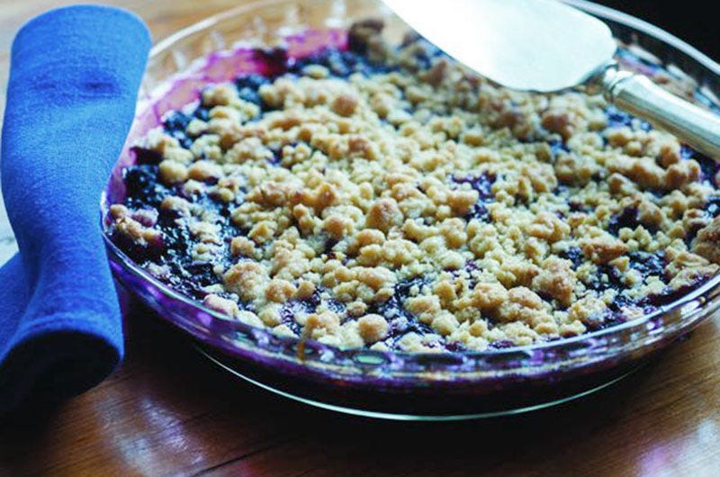 Louise Tate King’s Blueberry Crisp, Cook the Vineyard