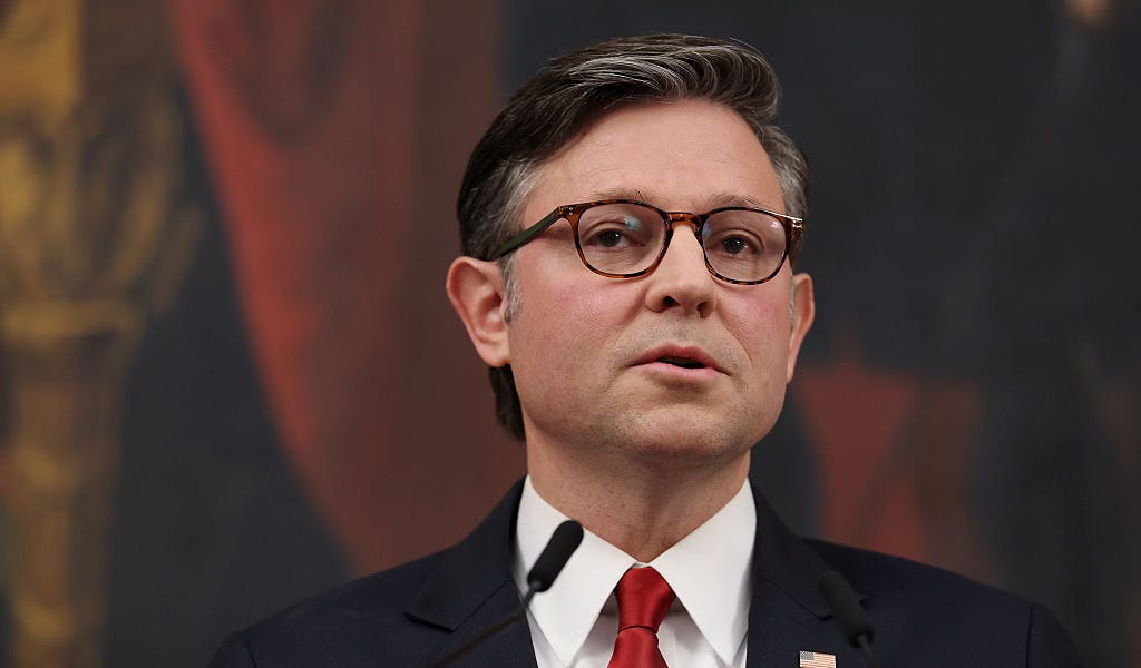 Mike Johnson Accuses No Kings Protesters of Blatantly Exercising First ...