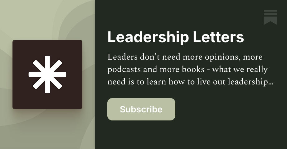 Leadership Letters | Substack