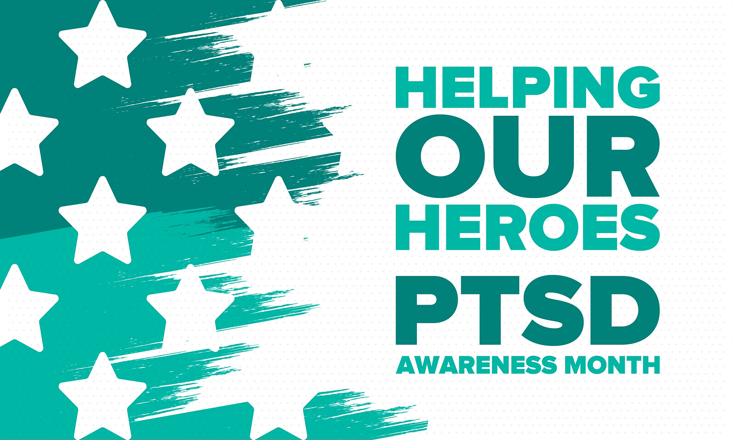 PTSD Awareness Month in June. Post Traumatic Stress Disorder. Celebrated annual in United States. Medical health care and awareness design. Poster, card, banner and background. Vector illustration PTSD Awareness Month in June. Post Traumatic Stress Disorder. Celebrated annual in United States. Medical health care and awareness design. Poster, card, banner and background. Vector illustration