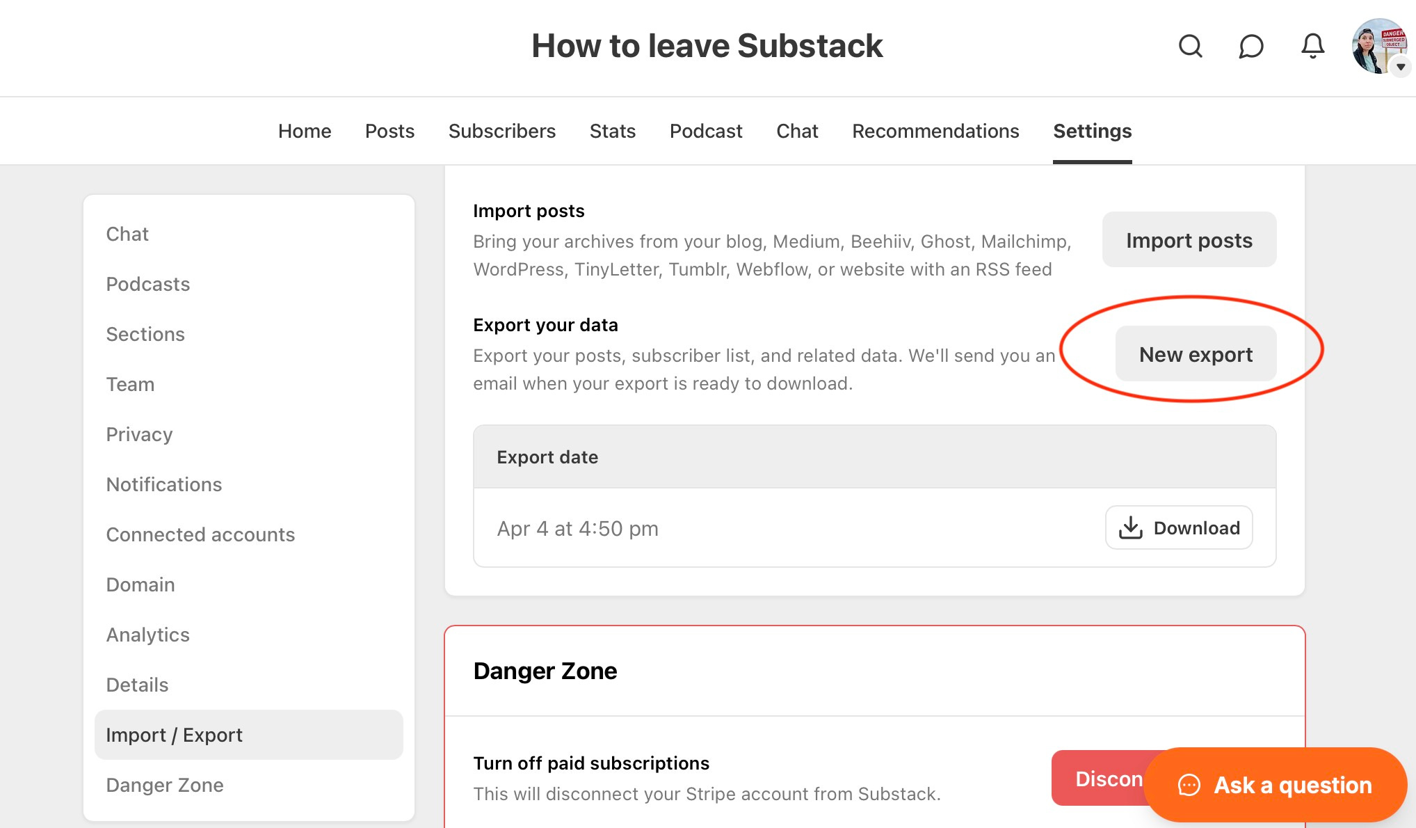 How to leave Substack in 10 easy steps - by Lex Roman