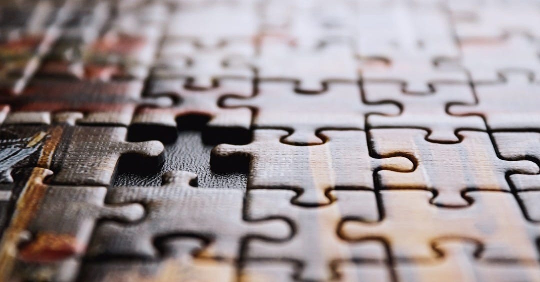 brown and black jigsaw puzzle