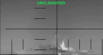 GIF of a US torpedo sinking an Iranian ship in the Indian Ocean.