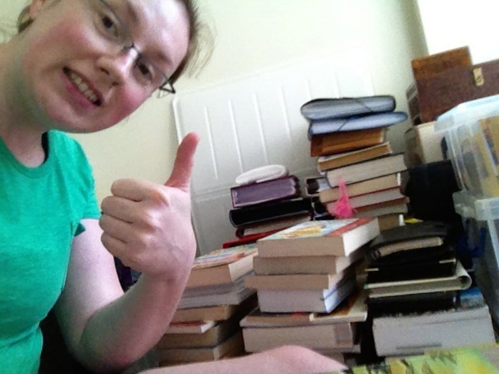 In the midst of packing - I LOVE my books!
