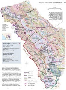 Napa Valley in high topographical detail from the World Atlas of Wine.