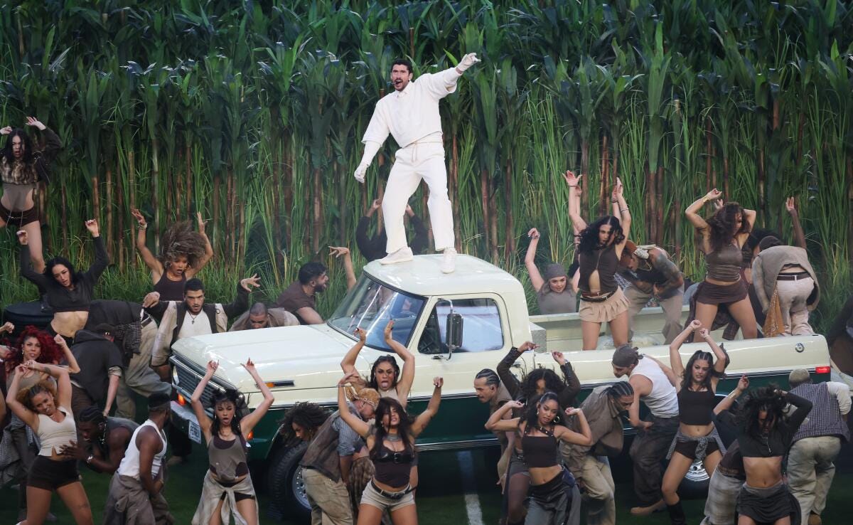 Bad Bunny brings Puerto Rico to the Super Bowl halftime show - Los Angeles  Times