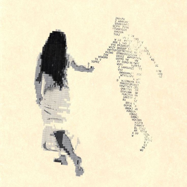 This may contain: a woman is running with words written all over her body