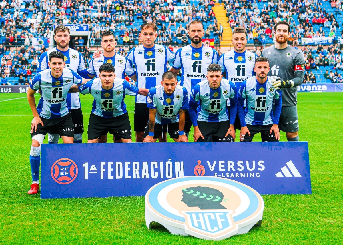 El once del Hércules antes del partido