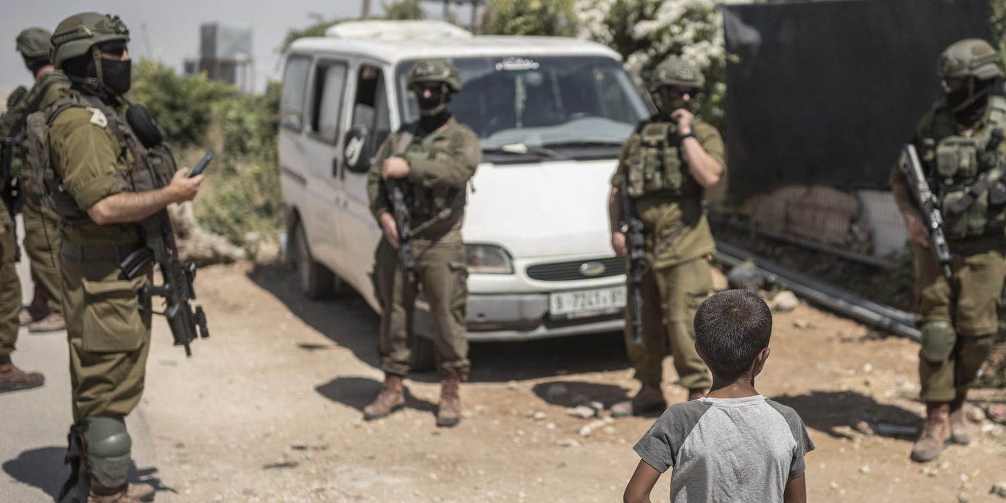 29 July 2025, Palestinian Territories, Hebron: Israeli Defense Forces raid the mourning tent where Palestinians of Umm Al-Khair community gatheted to mourn Awdah Al-Hathaleen, who was shot by an Israeli right-wing settler the previous day. Photo: Ilia Yefimovich/dpa (Photo by Ilia Yefimovich/picture alliance via Getty Images) 29 July 2025, Palestinian Territories, Hebron: Israeli Defense Forces raid the mourning tent where Palestinians of Umm Al-Khair community gatheted to mourn Awdah Al-Hathaleen, who was shot by an Israeli right-wing settler the previous day. Photo: Ilia Yefimovich/dpa (Photo by Ilia Yefimovich/picture alliance via Getty Images)