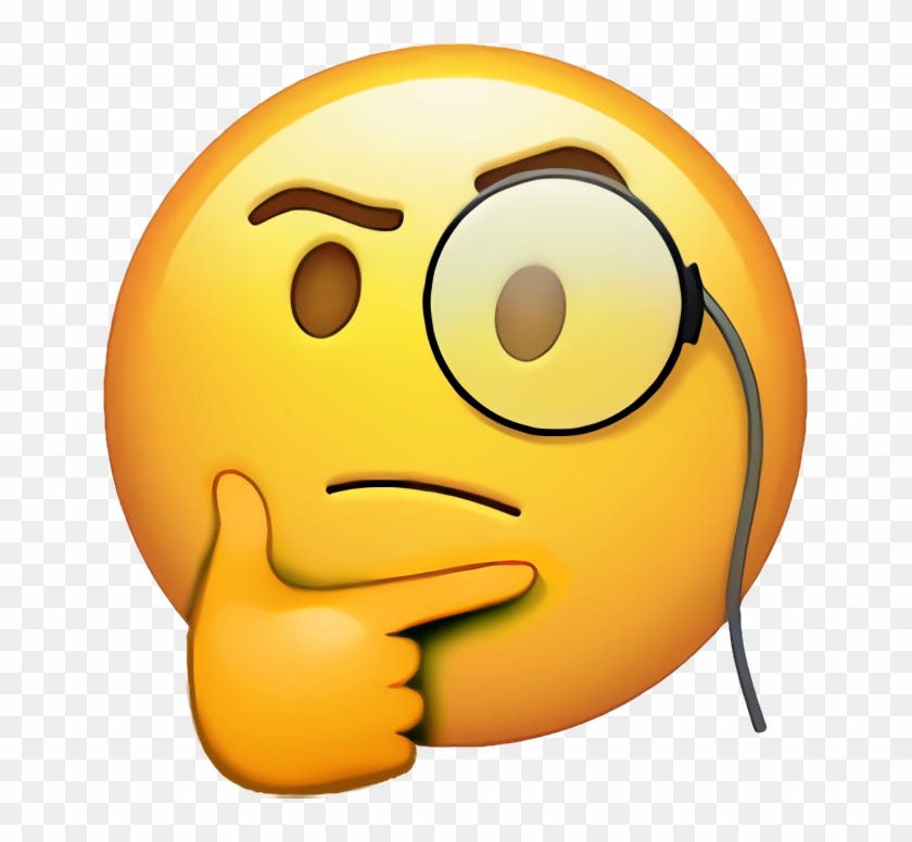 Rich Thinking Emoji - Face Emoji Apple - Free Transparent PNG Clipart  Images Download