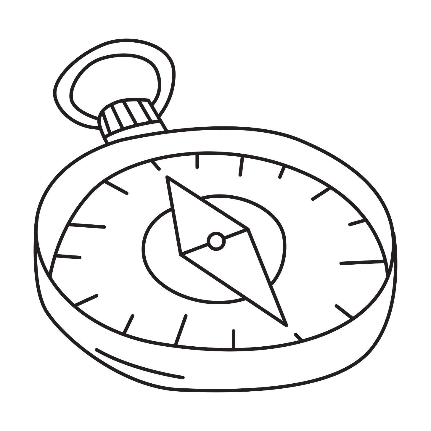 Illustration of a compass, symbolizing how the best advice helps others find their own direction and navigate their unique journey.
