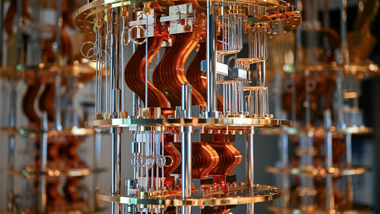 Parts of the IBM Quantum System Two are displayed at IBM Thomas J. Watson Research Center on June 6, 2025 in Yorktown Heights, New York. Parts of the IBM Quantum System Two are displayed at IBM Thomas J. Watson Research Center on June 6, 2025 in Yorktown Heights, New York.