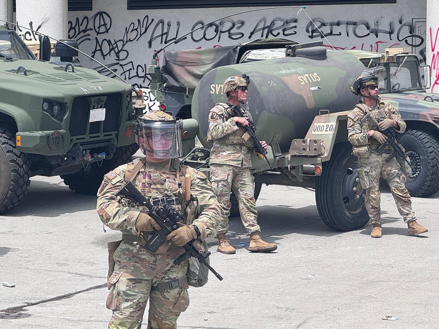 Smug national guard member Smug national guard member