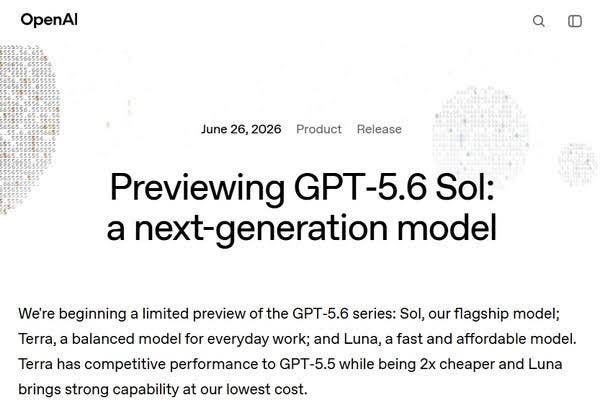 OpenAI Unveils GPT-5.6 Preview, Public Release Delayed Following US  Government Review Request < IT·Gaming < 기사본문 - The Elec Inc.