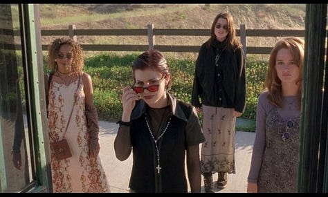 Six stills from the movie The Craft.