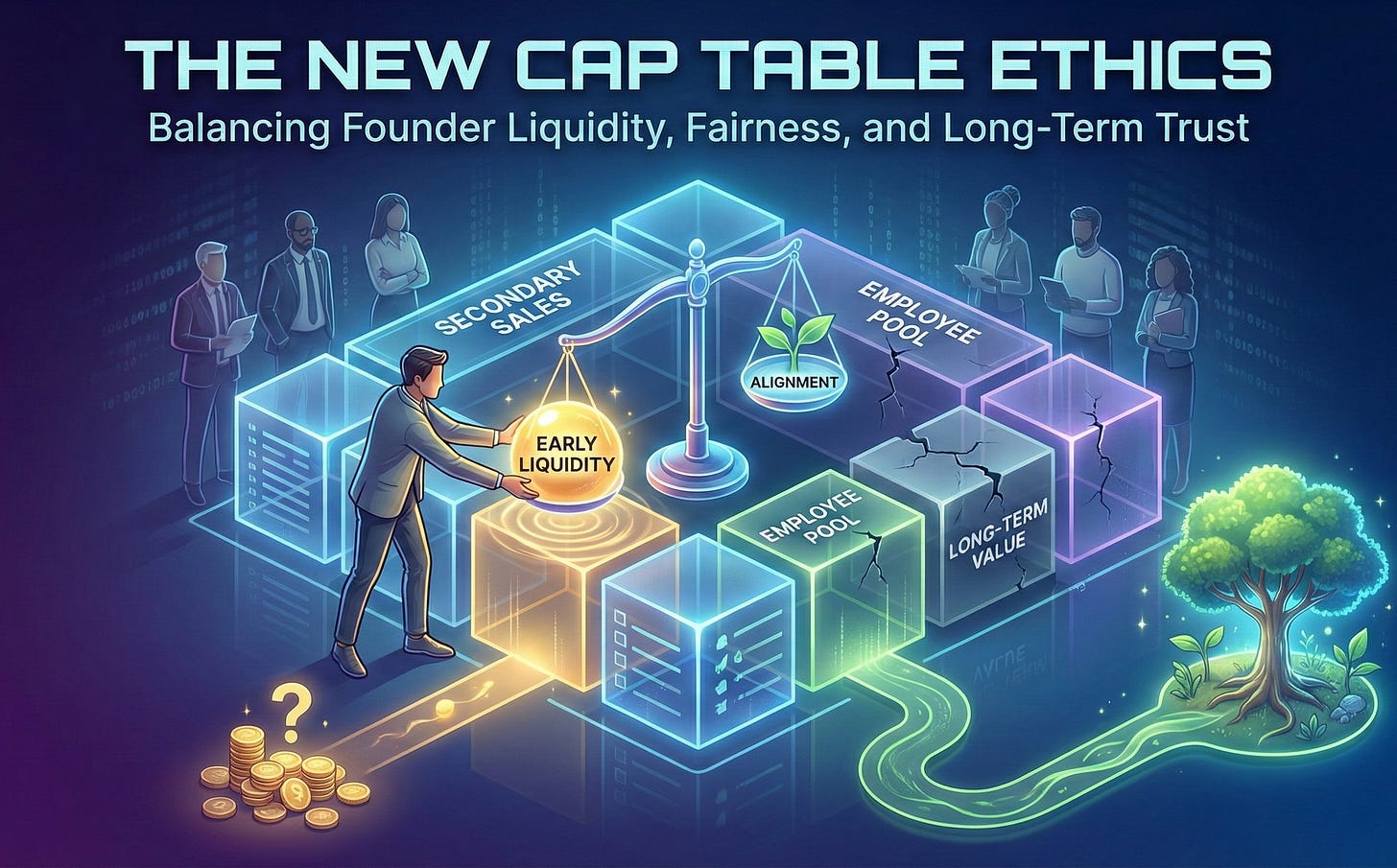 Illustrative image with the post title - The New Cap Table Ethics - generated using Nano Banana Pro