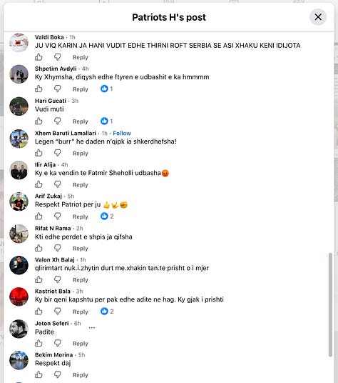 Nxitja e urrejtjes ndaj Vudi Xhymshitit nga 'Patriots H Ibrahimi'