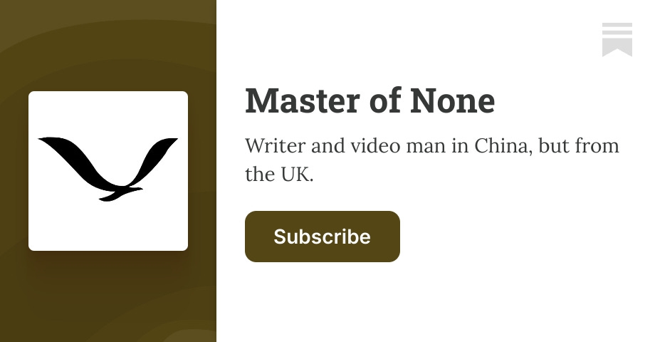 Master of None | James Michael Smith | Substack