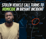 Stolen vehicle call turns to homicide in Bryant incident